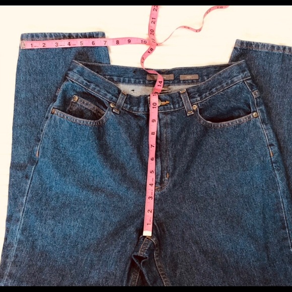 Liz Claiborne vintage med blue wash jeans classic high rise straight leg Sz 10S - Picture 8 of 14